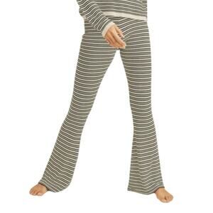 MIOU MUSE Knit Leggings Pants Stripe Women’s Size S Small Black Cream